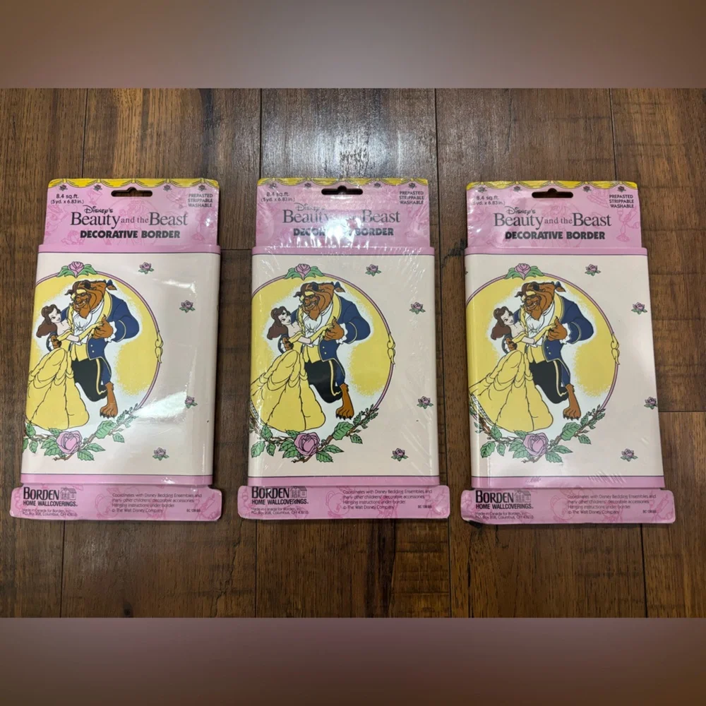 Disney Beauty and the Beast Decorative Border Bundle By Borden Home Coverings